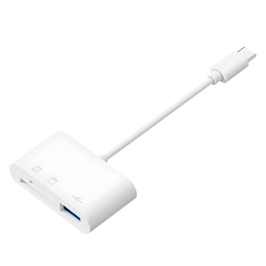 아이엠듀 C타입 3 in 1 USB TF SD카드 리더기