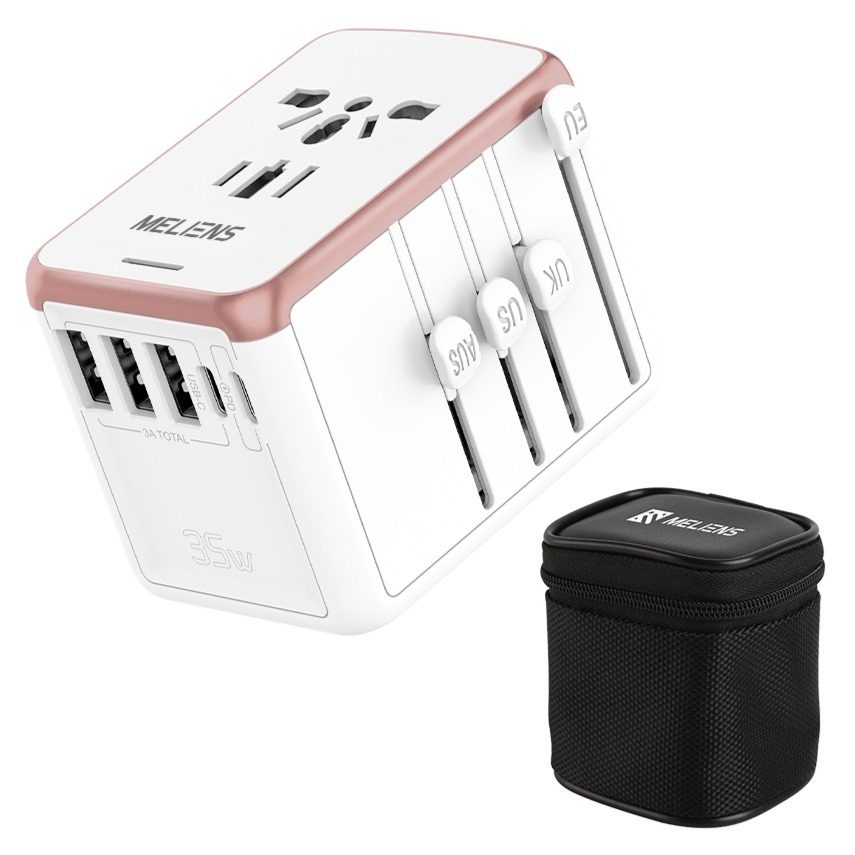멜리언스 해외여행용 5포트 초고속충전 멀티 어댑터 화이트 PD35W ML-OL1