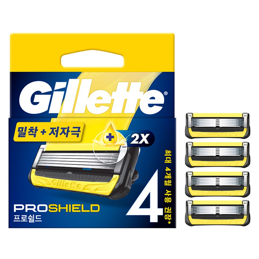 질레트 프로쉴드 옐로우 매뉴얼 면도날